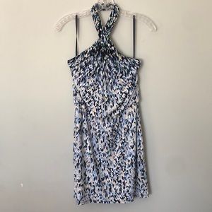 White House Black Market Cross Front Halter Dress Size XS